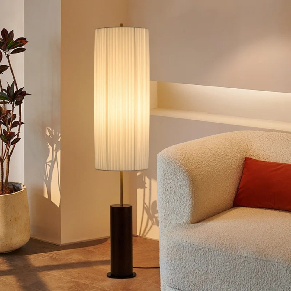 Kiyora | Elegante Lámpara de Pie LED Japonesa Moderna Wabi Sabi para Sala de Estar