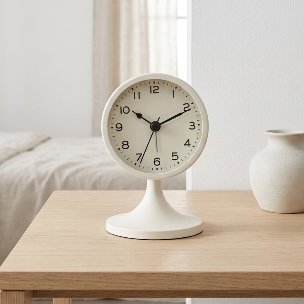 Reloj de Alarma Vintage Clásico | Movimiento de Cuarzo Silencioso con Luz de Fondo para un Sueño Tranquilo