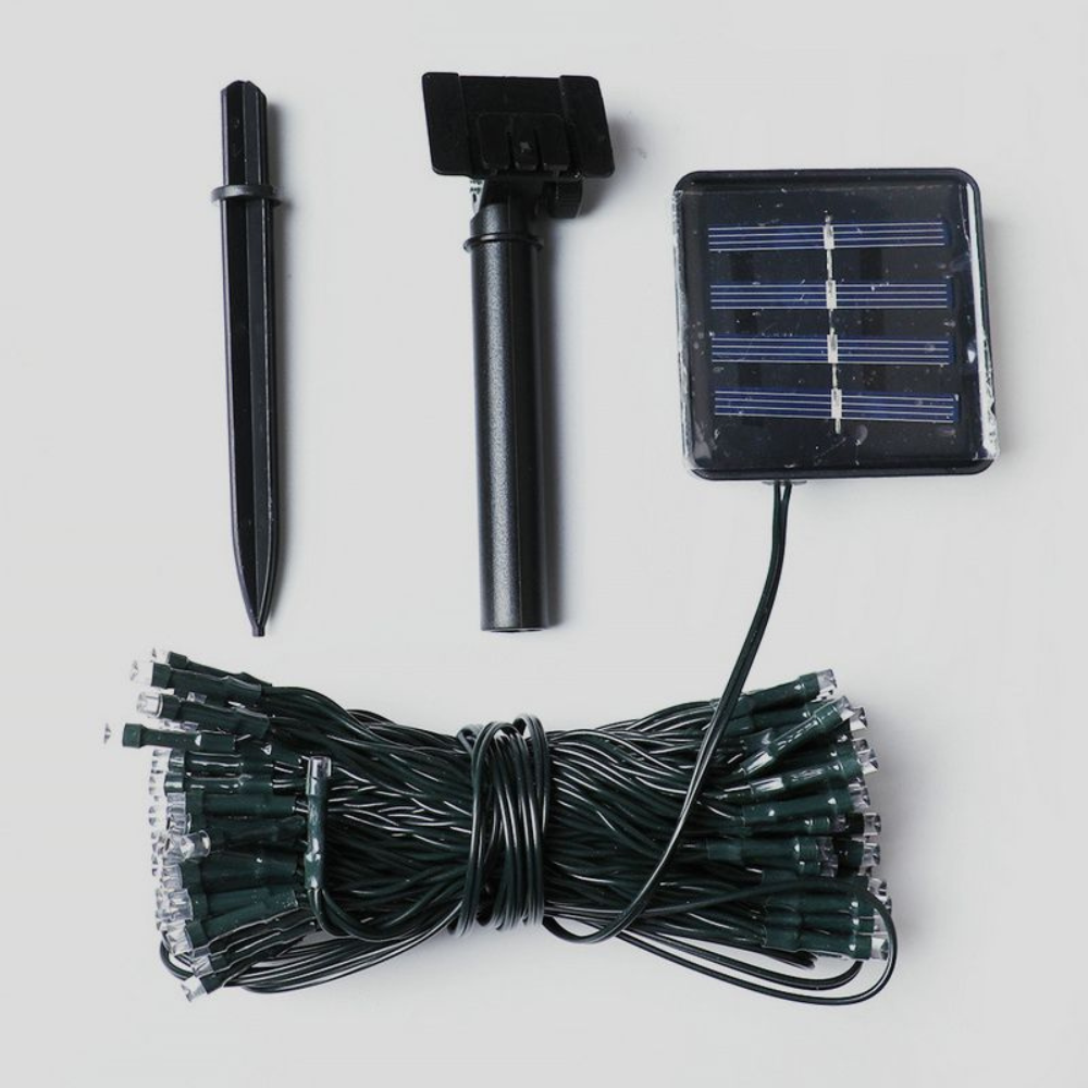 Luces de Cadena Solares para Exteriores - LED Blanco Cálido Resistente a la Intemperie para Decoración Exterior