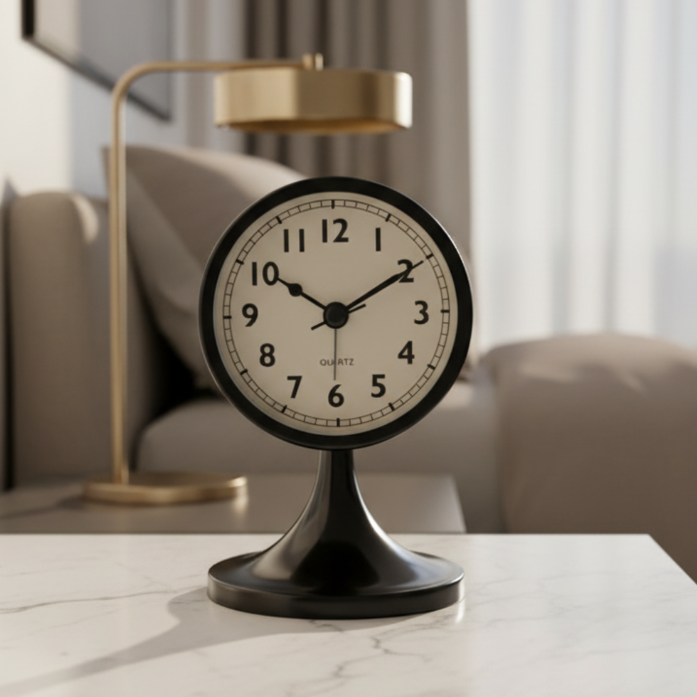 Reloj de Alarma Vintage Clásico | Movimiento de Cuarzo Silencioso con Luz de Fondo para un Sueño Tranquilo
