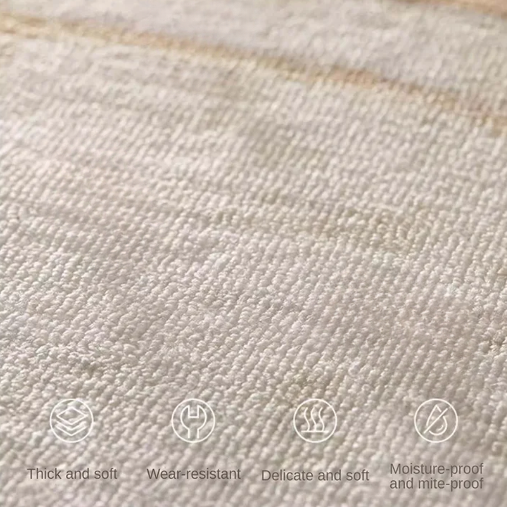 Alfombra Redonda de Lujo Veloura | Alfombra Wabi Sabi Suave y Antideslizante para Sala de Estar o Dormitorio