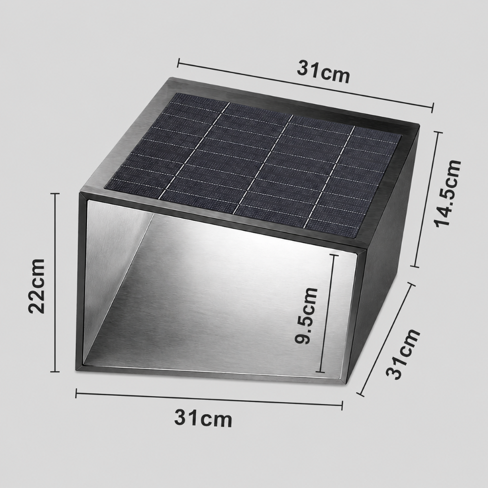 Lámparas de Camino Solar Modernas para Exteriores - Iluminación de Jardín de Acero Inoxidable con Control Remoto