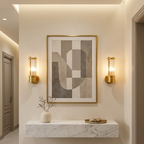 Luz de Pared de Baño Elegante en Oro - Aplique LED Moderno para Decoración de Baños Chic