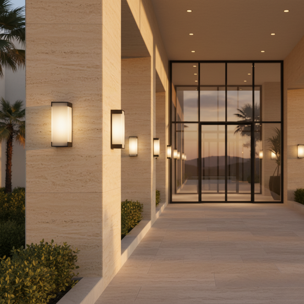 Luz de Pared Exterior Elegante - Aplique LED Regulable de Acero Inoxidable