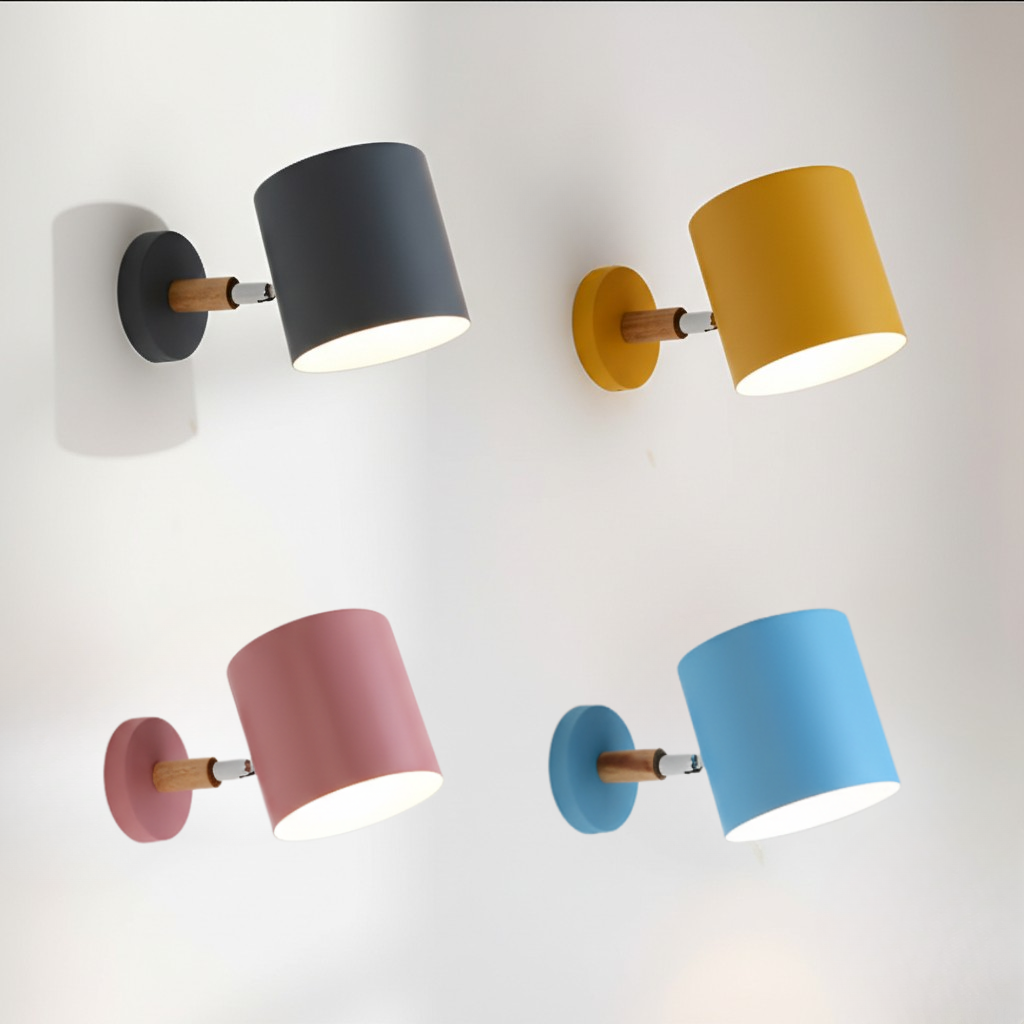 MacaronRay - Lámpara de Pared Ajustable y Aplique de Pared con Diseño Escandinavo Pastel