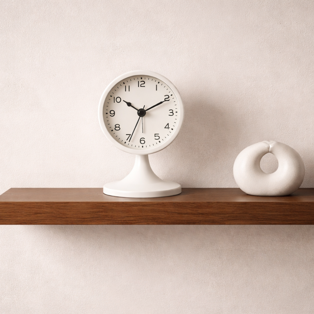 Reloj de Alarma Vintage Clásico | Movimiento de Cuarzo Silencioso con Luz de Fondo para un Sueño Tranquilo