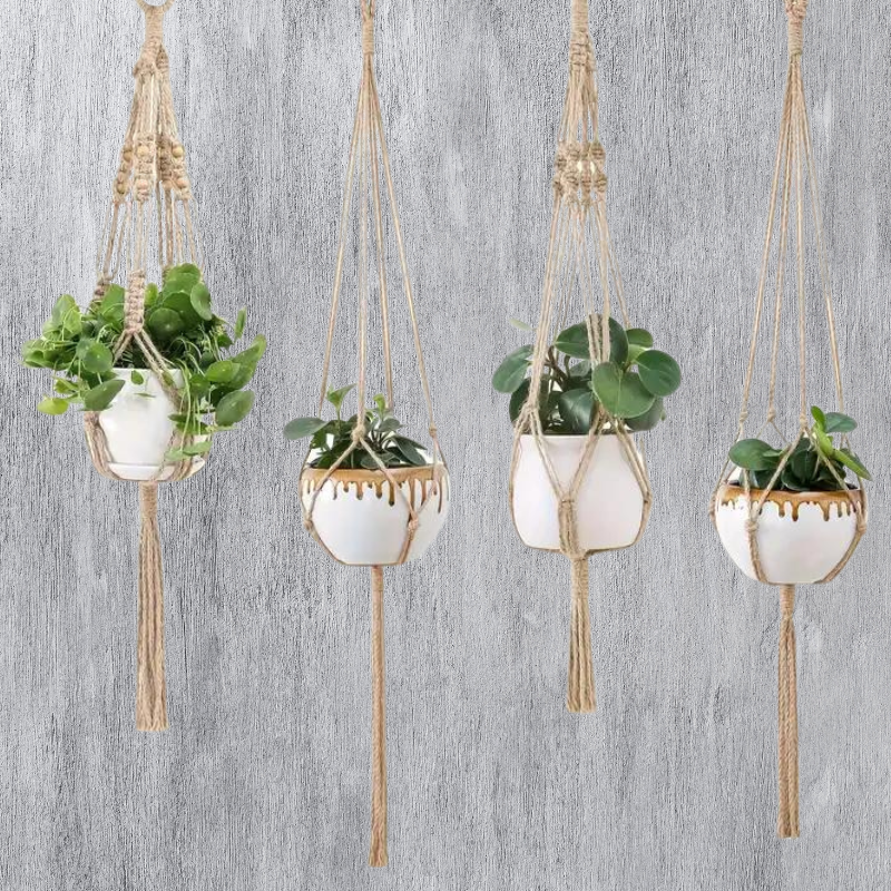 NatureKnot - Colgador de plantas tejido a mano para jardines con estilo | 1+1 Gratis
