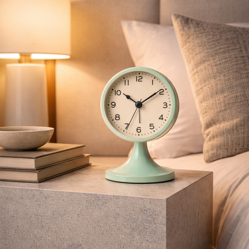 Reloj de Alarma Vintage Clásico | Movimiento de Cuarzo Silencioso con Luz de Fondo para un Sueño Tranquilo