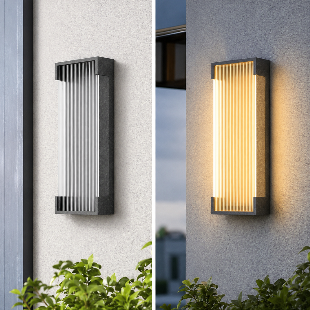 Luz de Pared Exterior Elegante - Aplique LED Regulable de Acero Inoxidable
