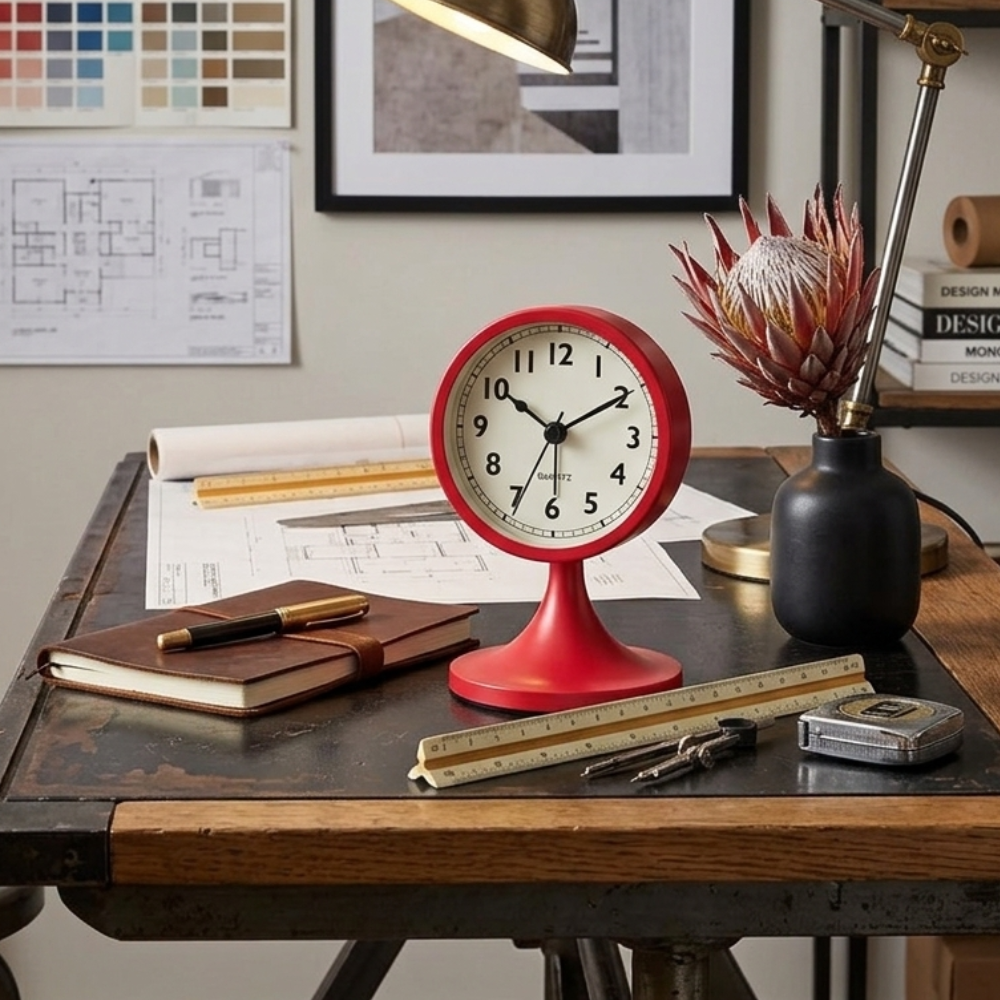 Reloj de Alarma Vintage Clásico | Movimiento de Cuarzo Silencioso con Luz de Fondo para un Sueño Tranquilo