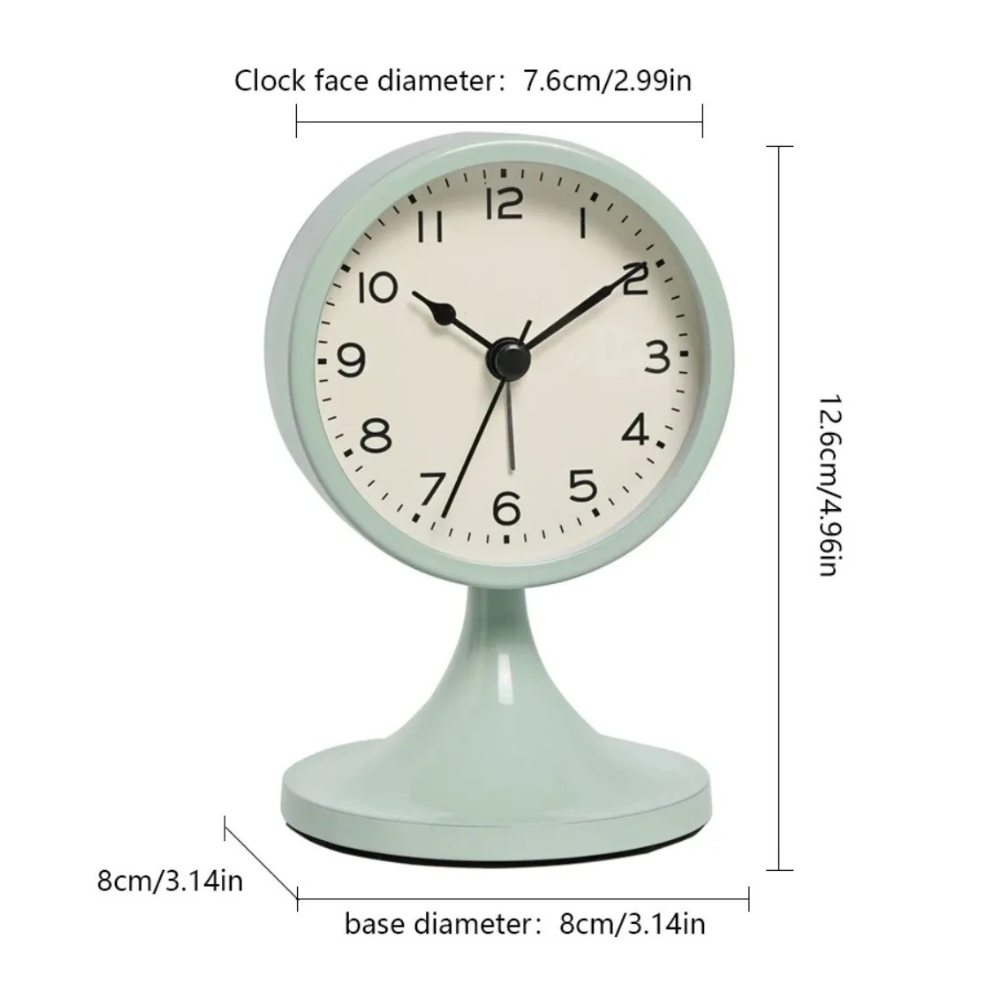 Reloj de Alarma Vintage Clásico | Movimiento de Cuarzo Silencioso con Luz de Fondo para un Sueño Tranquilo