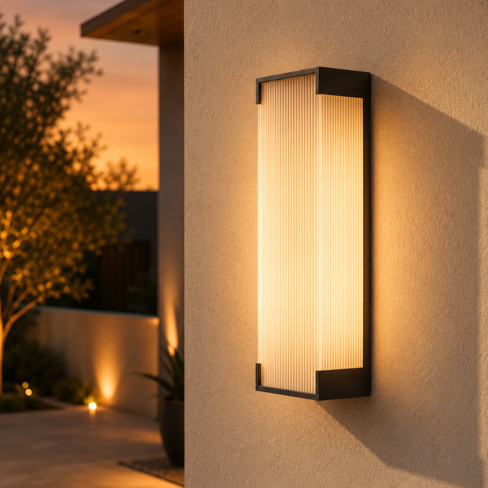 Luz de Pared Exterior Elegante - Aplique LED Regulable de Acero Inoxidable