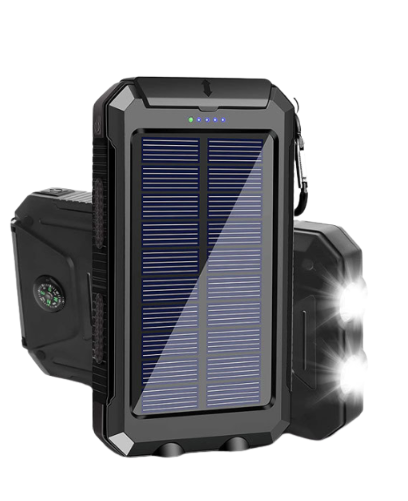 Batería Externa Solar de 100000mAh, Cargador Impermeable