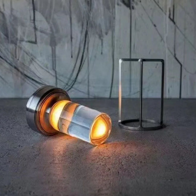 RetroGlow - Lámpara de Escritorio LED Inalámbrica con Encanto Vintage