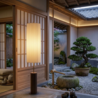 Kiyora | Elegante Lámpara de Pie LED Japonesa Moderna Wabi Sabi para Sala de Estar