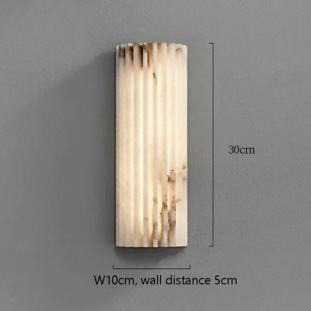 MarbleGlow | Lámpara de Pared de Mármol Minimalista Elegante para el Dormitorio