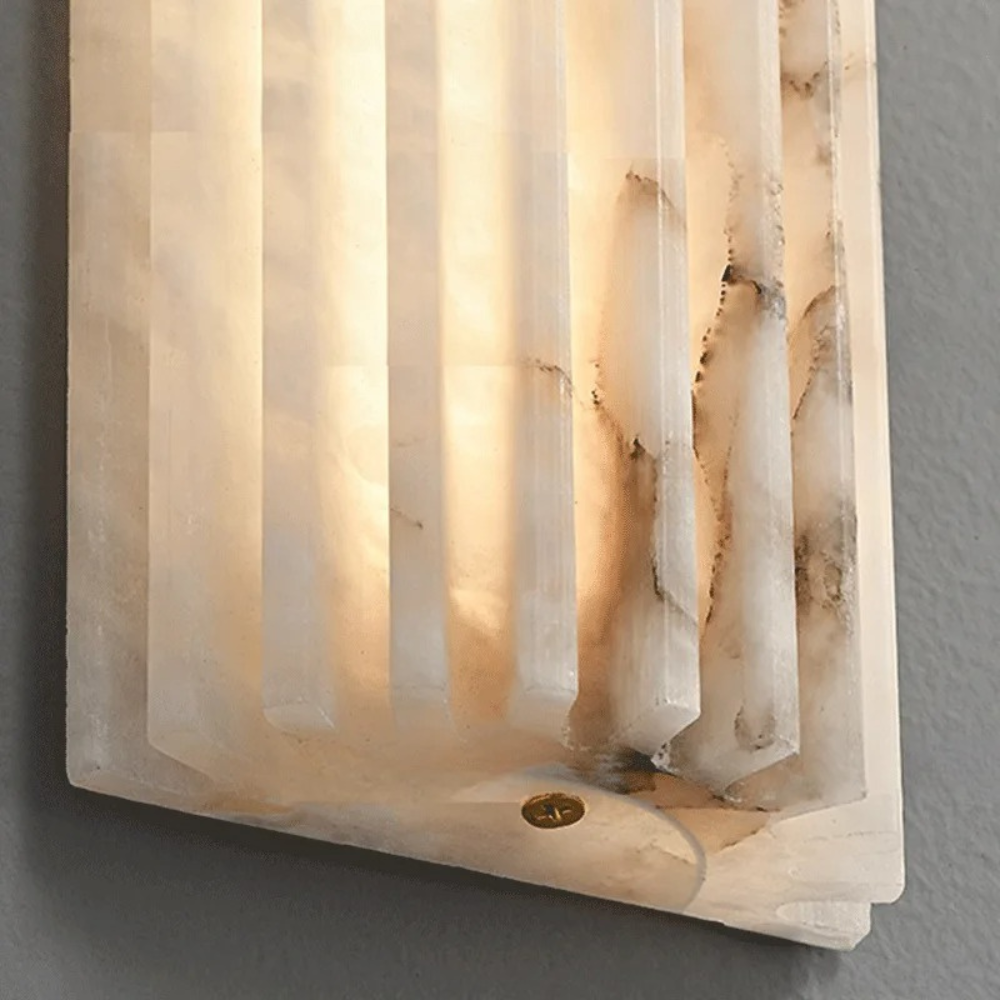 MarbleGlow | Lámpara de Pared de Mármol Minimalista Elegante para el Dormitorio