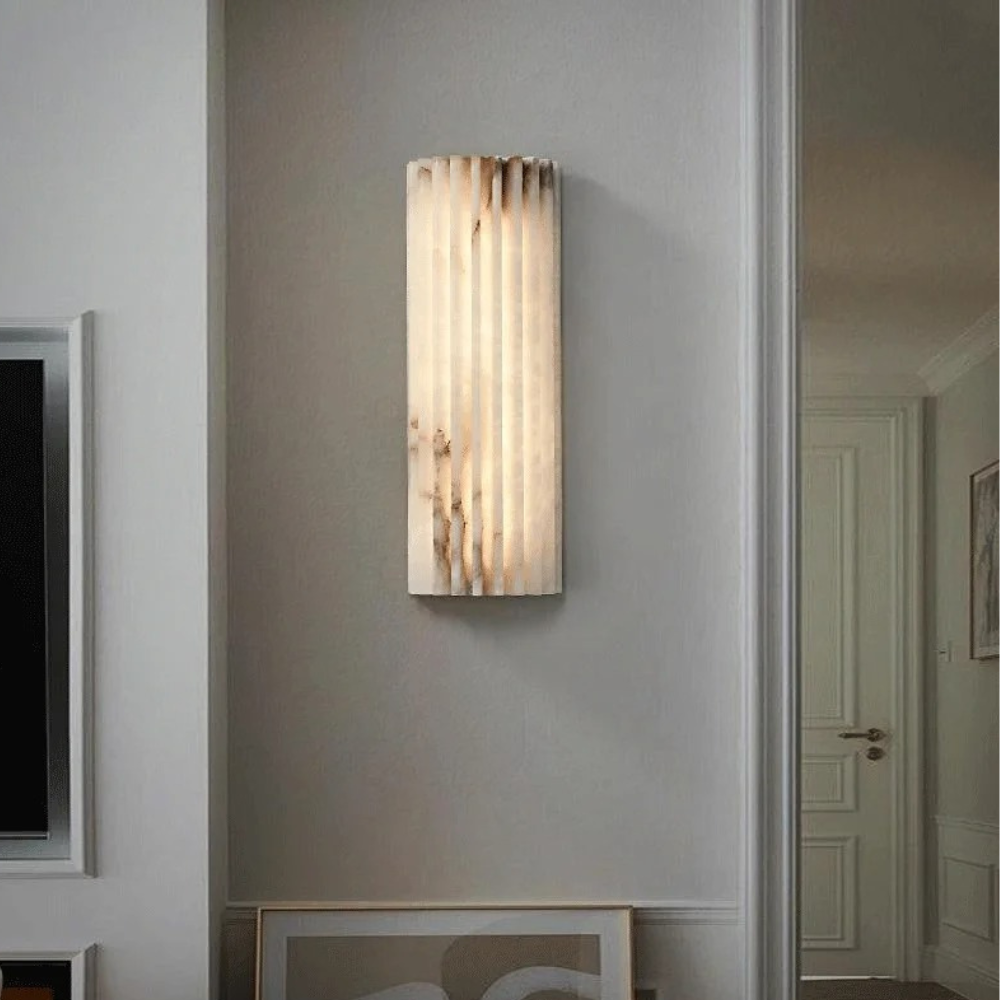 MarbleGlow | Lámpara de Pared de Mármol Minimalista Elegante para el Dormitorio