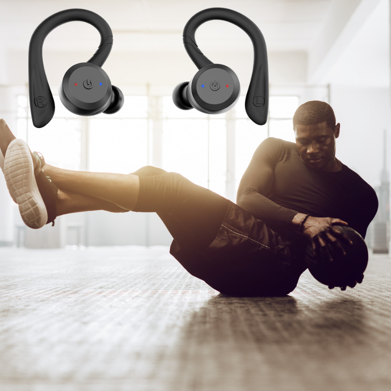 BowLift | Auriculares Deportivos Impermeables AudioActive – 20 Horas de Reproducción y Bluetooth