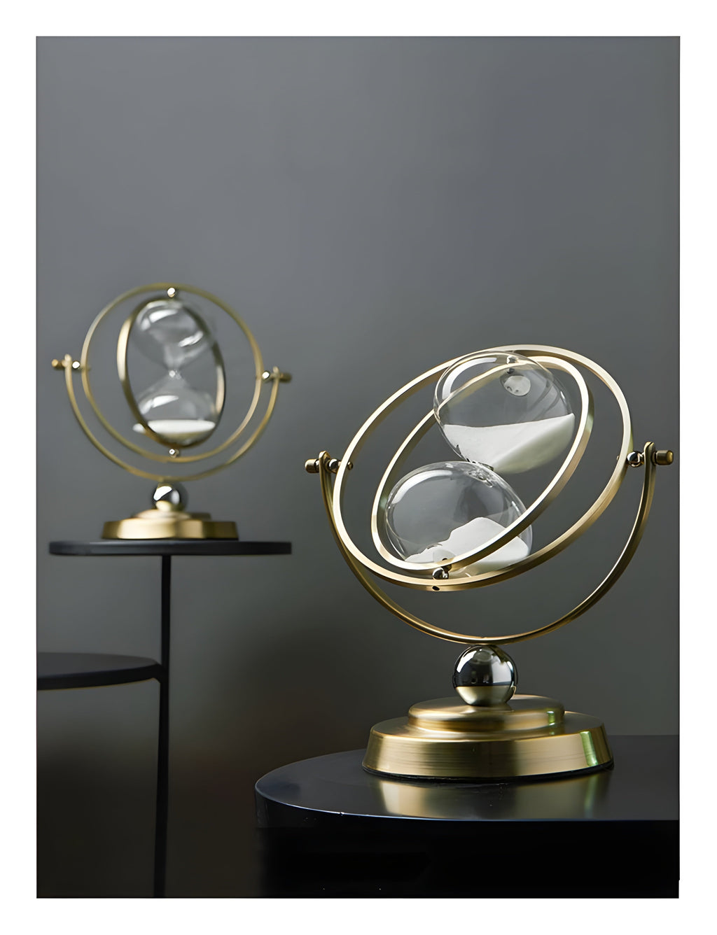 BowLift | Reloj GracefulTime – Reloj de Arena de Lujo con Elegante Marco Dorado y Diseño Atemporal