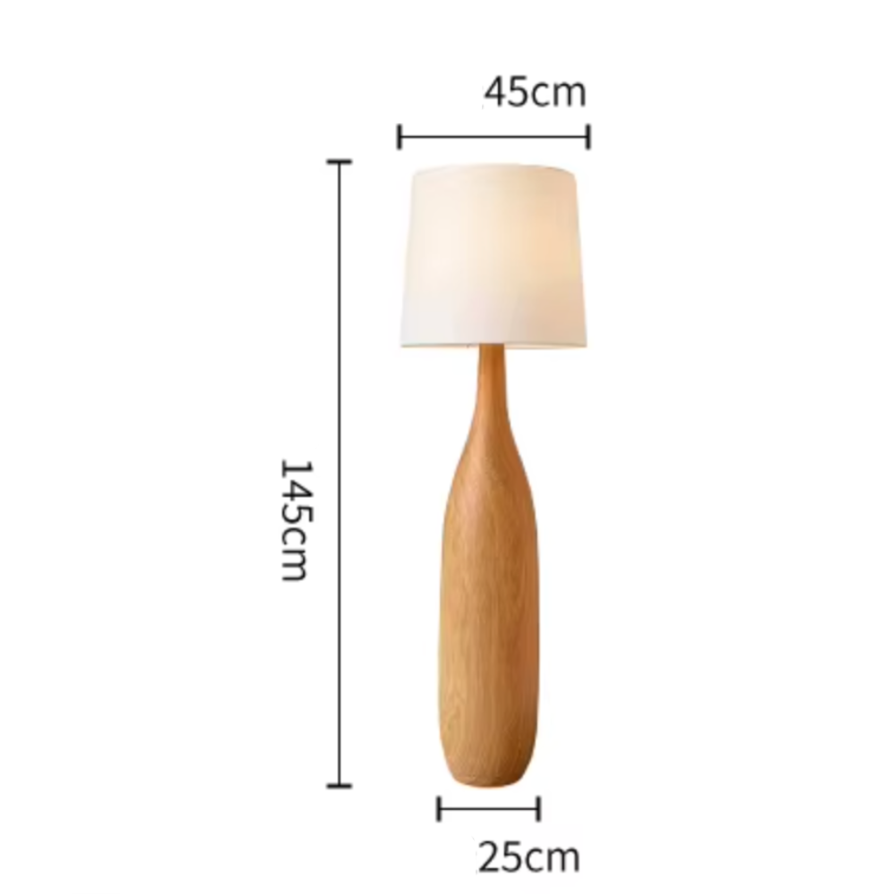 Encanto Vintage - Lámpara de Pie de Madera Sólida Retro para Iluminación de Sala de Estar