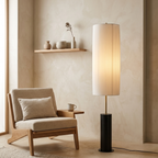 Kiyora | Elegante Lámpara de Pie LED Japonesa Moderna Wabi Sabi para Sala de Estar