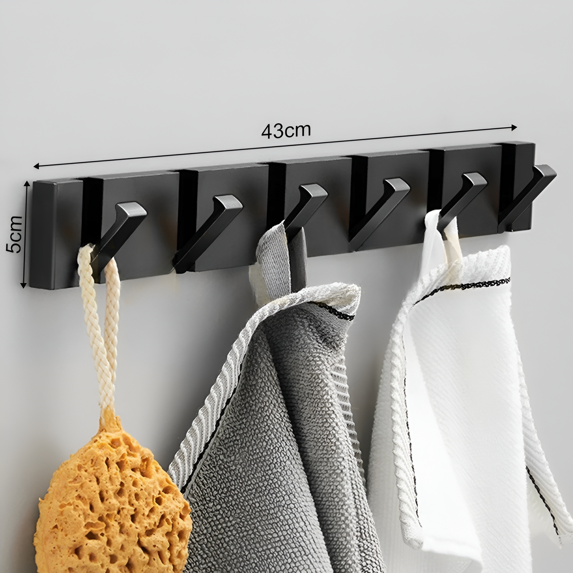 Gancho de pared autoadhesivo plegable de aluminio