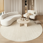 Alfombra Redonda de Lujo Veloura | Alfombra Wabi Sabi Suave y Antideslizante para Sala de Estar o Dormitorio
