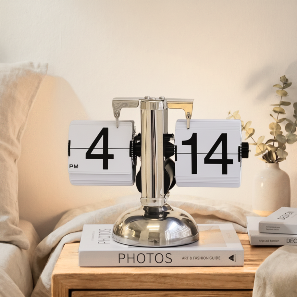 Reloj de Pared Retro Moderno - Elegante Reloj de Acero Inoxidable para Decoración del Hogar