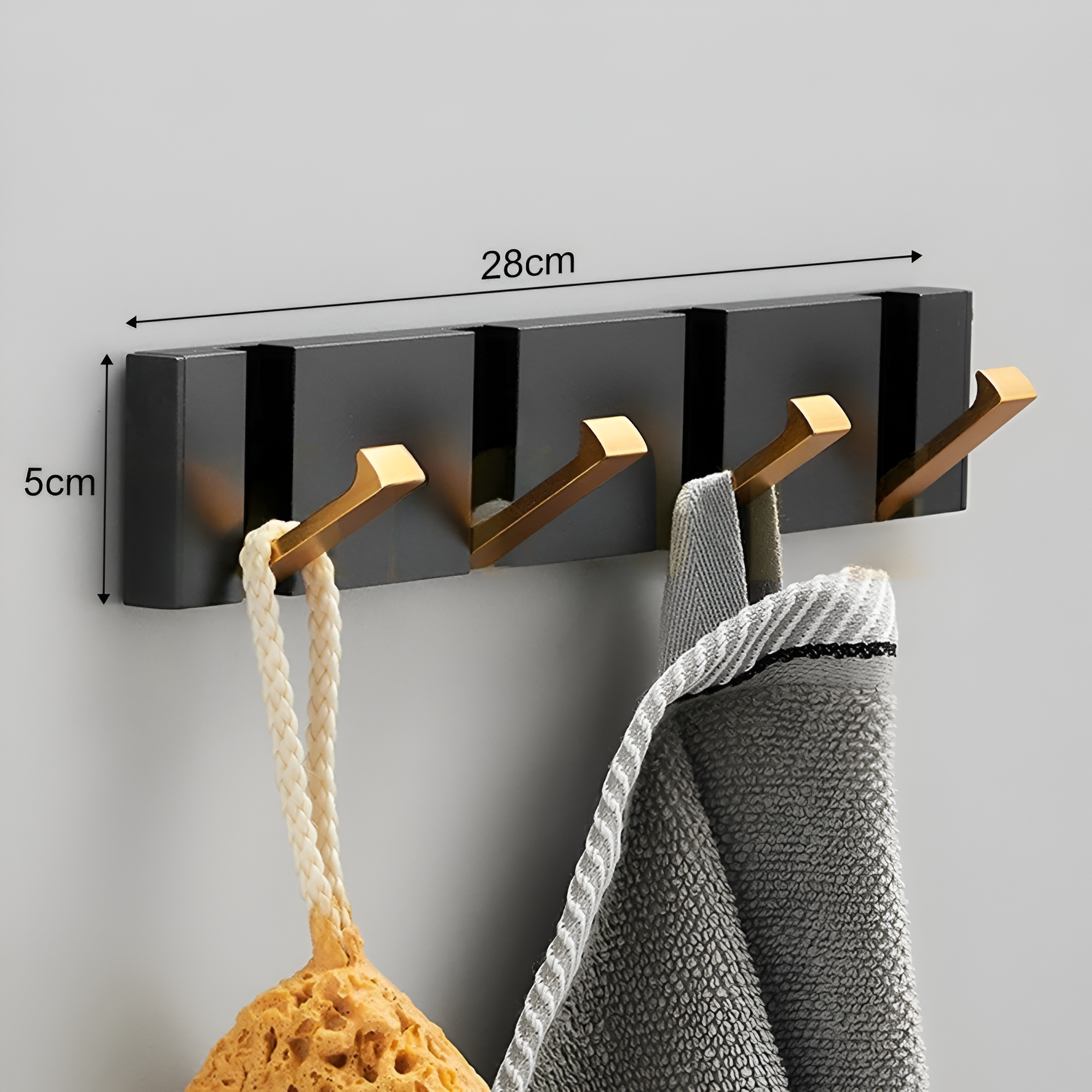 Gancho de pared autoadhesivo plegable de aluminio