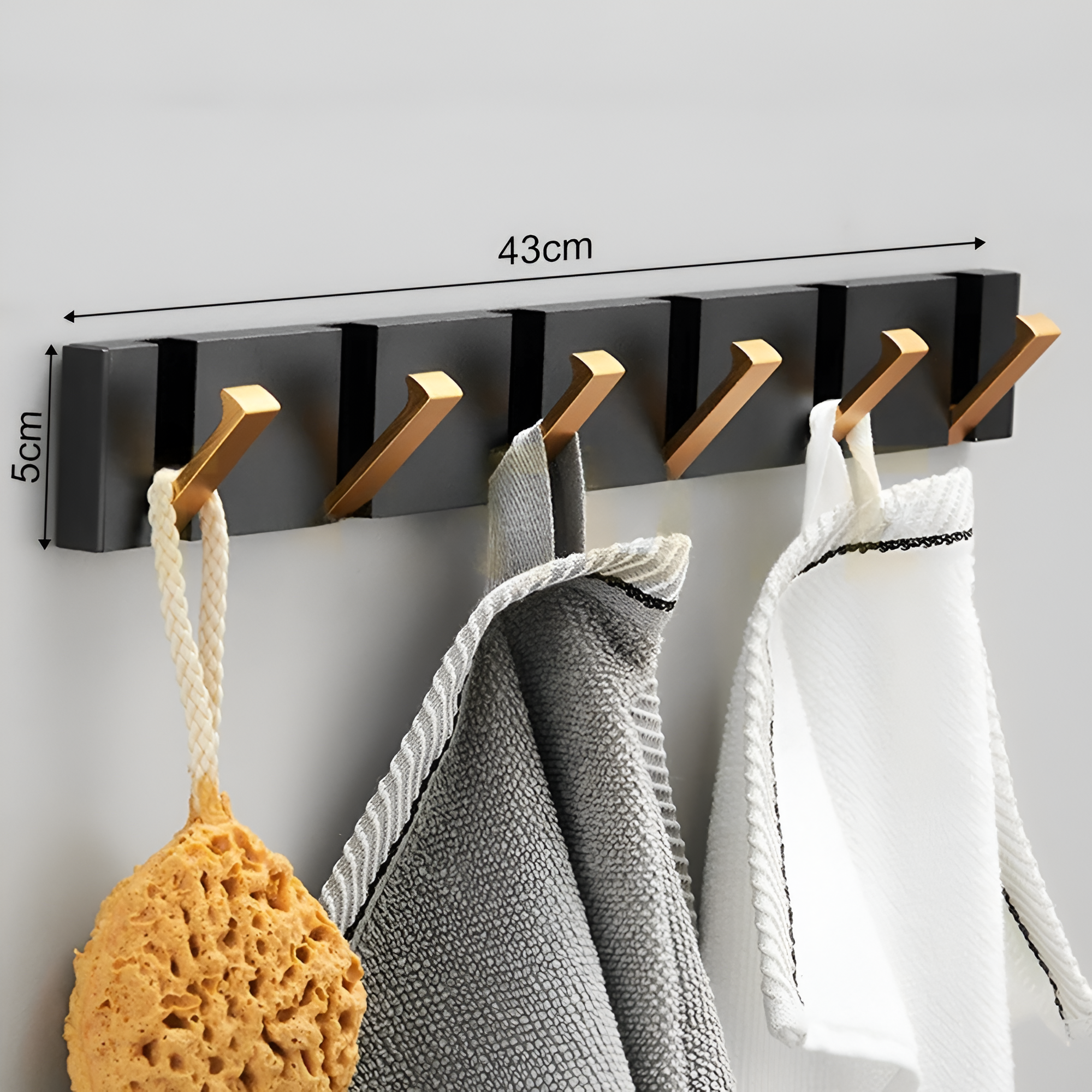Gancho de pared autoadhesivo plegable de aluminio