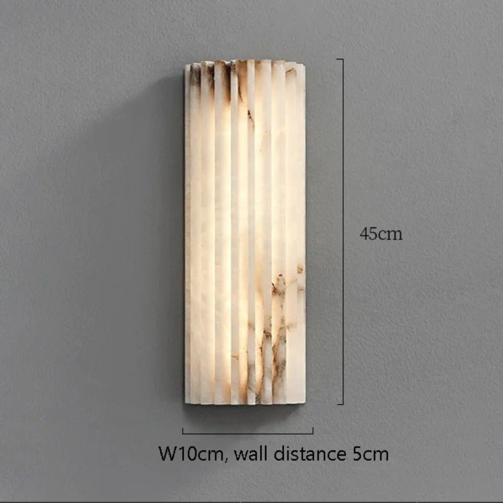 MarbleGlow | Lámpara de Pared de Mármol Minimalista Elegante para el Dormitorio