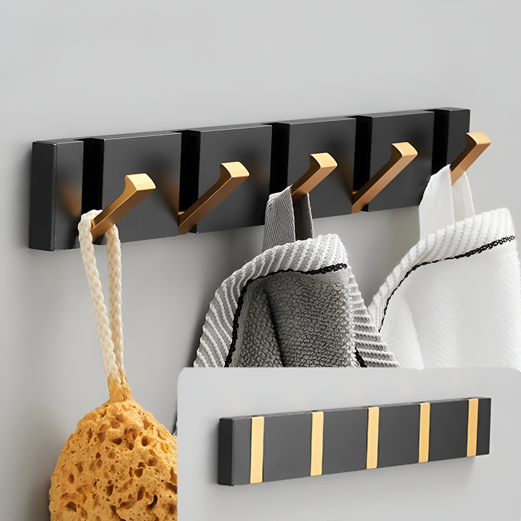 Gancho de pared autoadhesivo plegable de aluminio