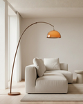 Lámpara de Pie Ventoro Arc - Lámpara Moderna de Pie con Pantalla de Domo Cálido para Sala de Estar