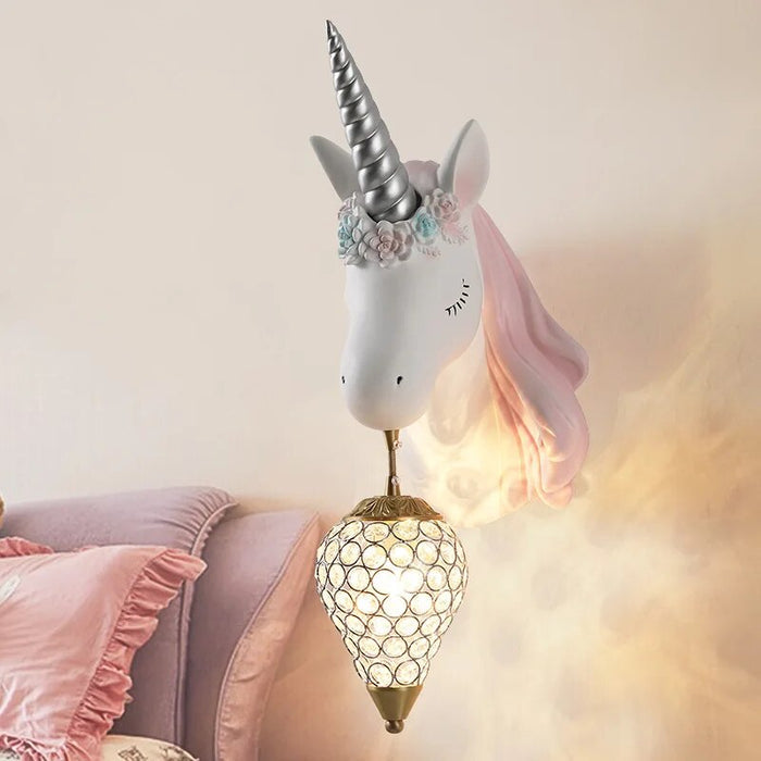 TranquilGlow - Lámpara de pared elegante de unicornio para una atmósfera relajante