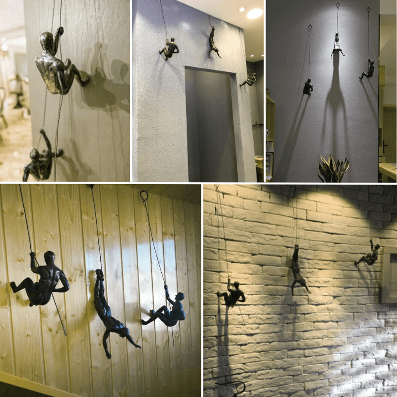 Decoración de Pared Figura Escaladora Set para Decoración Creativa