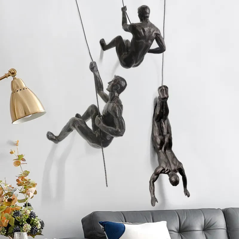 Decoración de Pared Figura Escaladora Set para Decoración Creativa