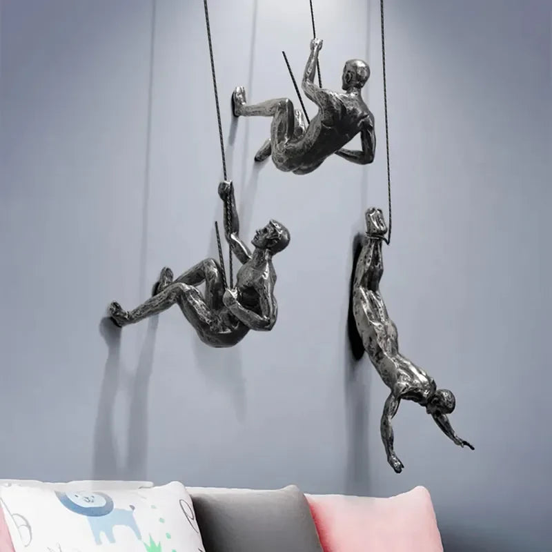 Decoración de Pared Figura Escaladora Set para Decoración Creativa