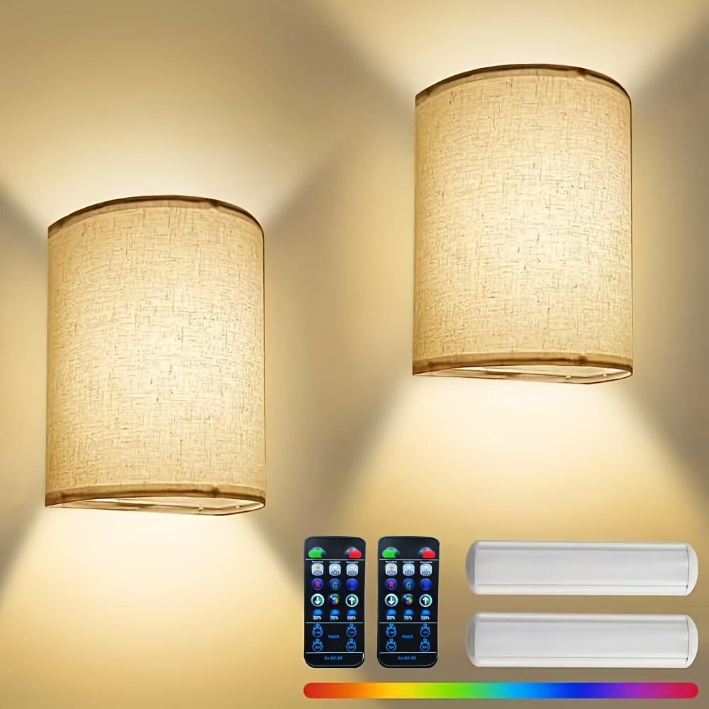 Lámpara de Pared Inalámbrica 2-Pack con Función Regulable