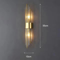 Aplique de Pared con Diseño de Cristal y Detalles Dorados