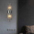 Aplique de Pared con Diseño de Cristal y Detalles Dorados