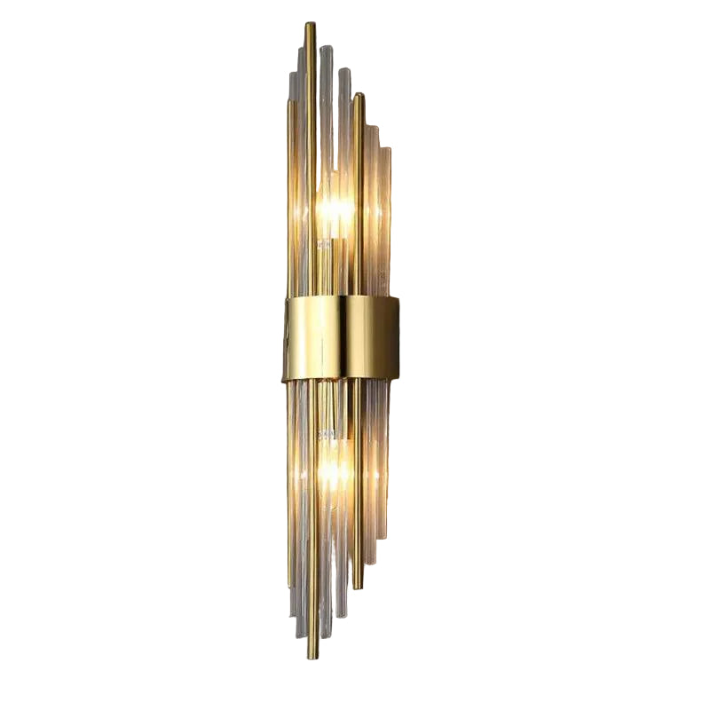 Aplique de Pared con Diseño de Cristal y Detalles Dorados