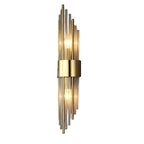Aplique de Pared con Diseño de Cristal y Detalles Dorados