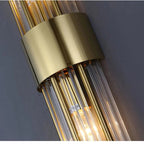 Aplique de Pared con Diseño de Cristal y Detalles Dorados