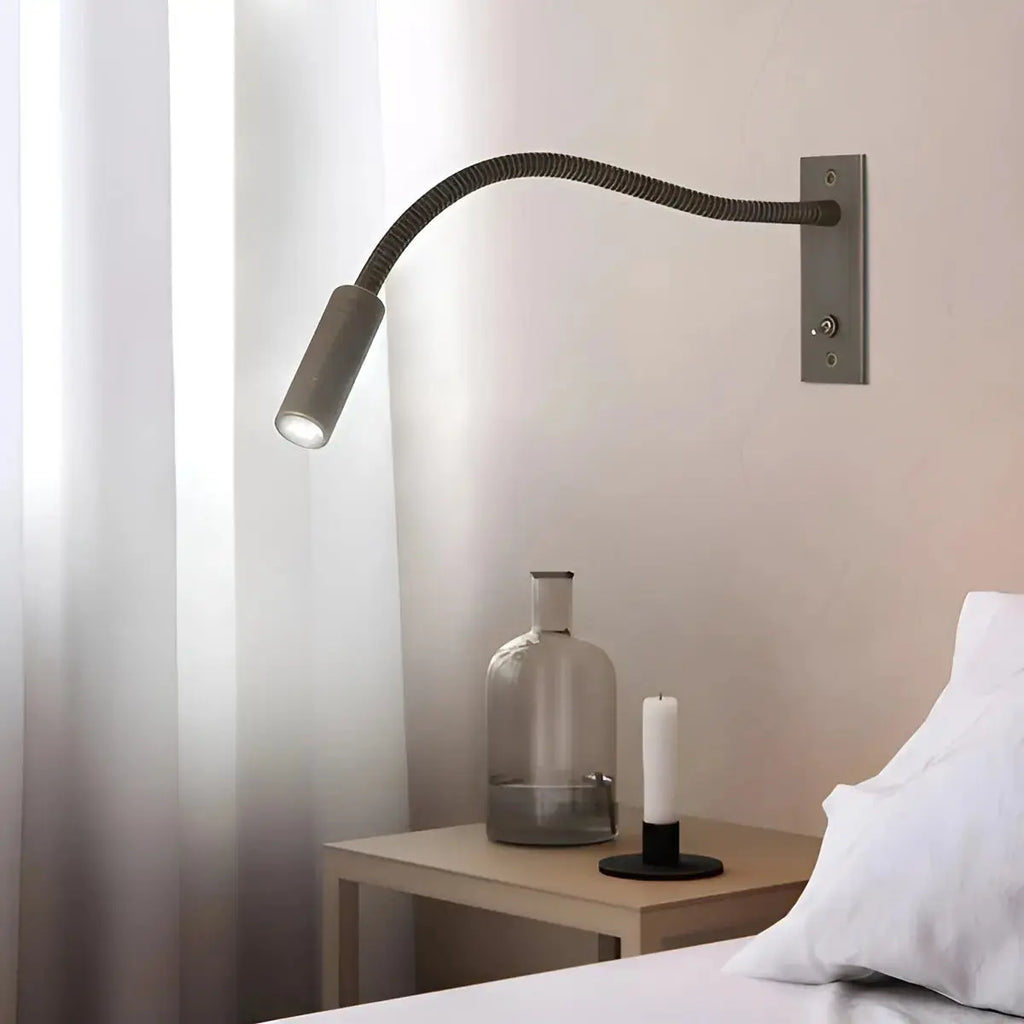 Lámpara de Pared con Brazo Flexible y Luz LED de Lectura