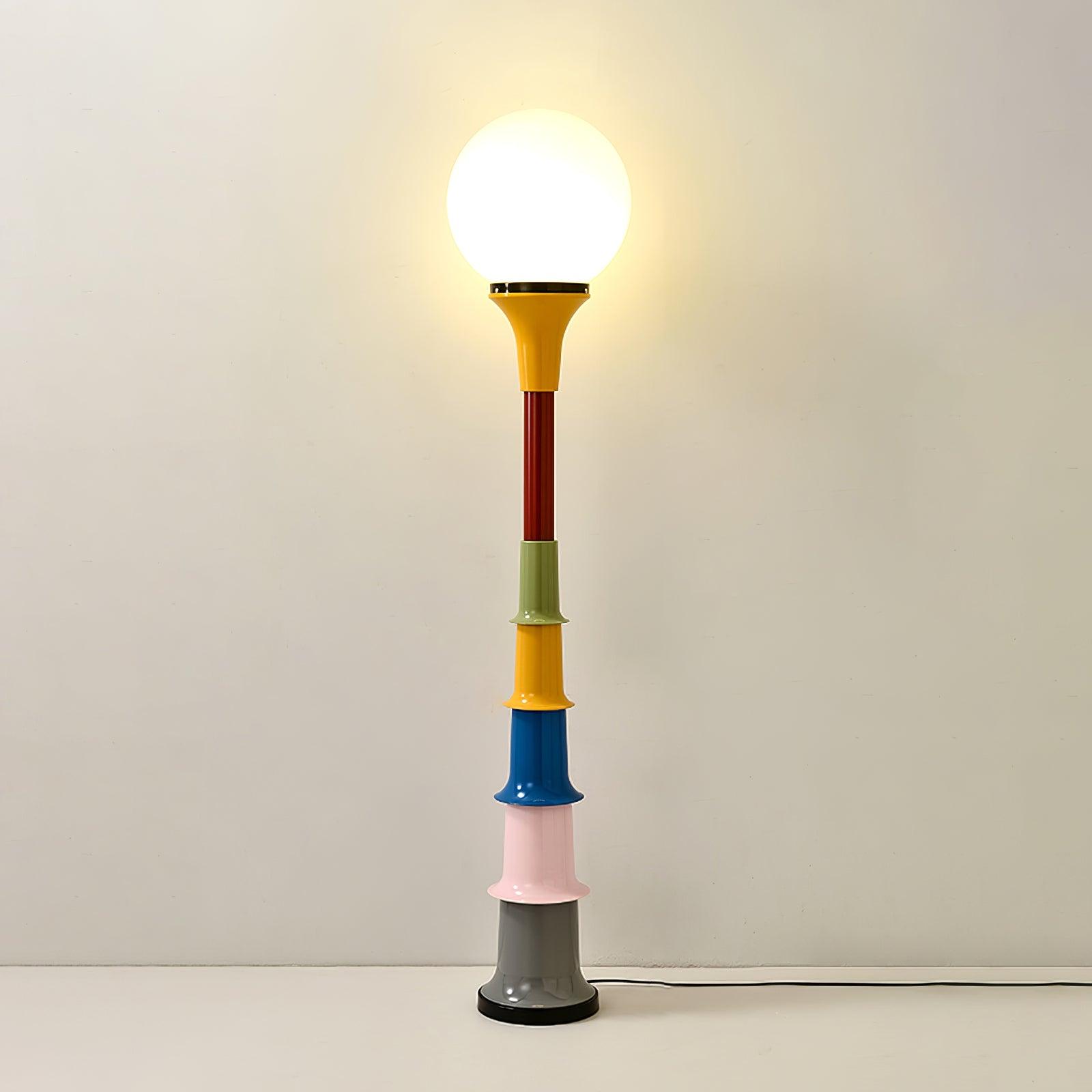 Lámpara de Pie Grande Vibrante - Iluminación Colorida para Interiores Modernos
