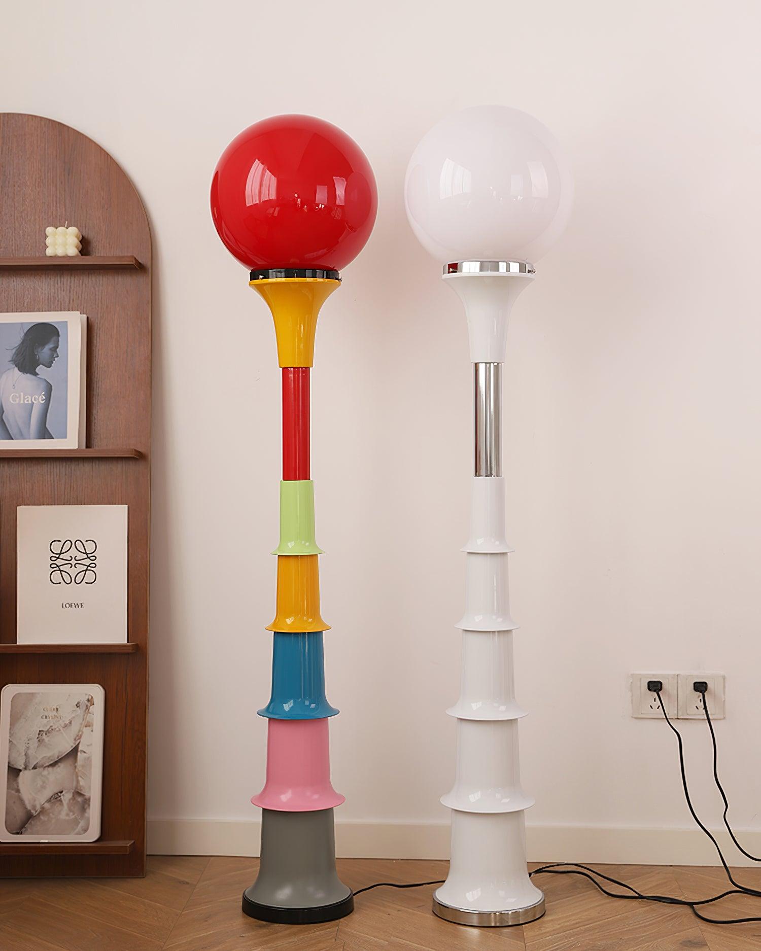 Lámpara de Pie Grande Vibrante - Iluminación Colorida para Interiores Modernos