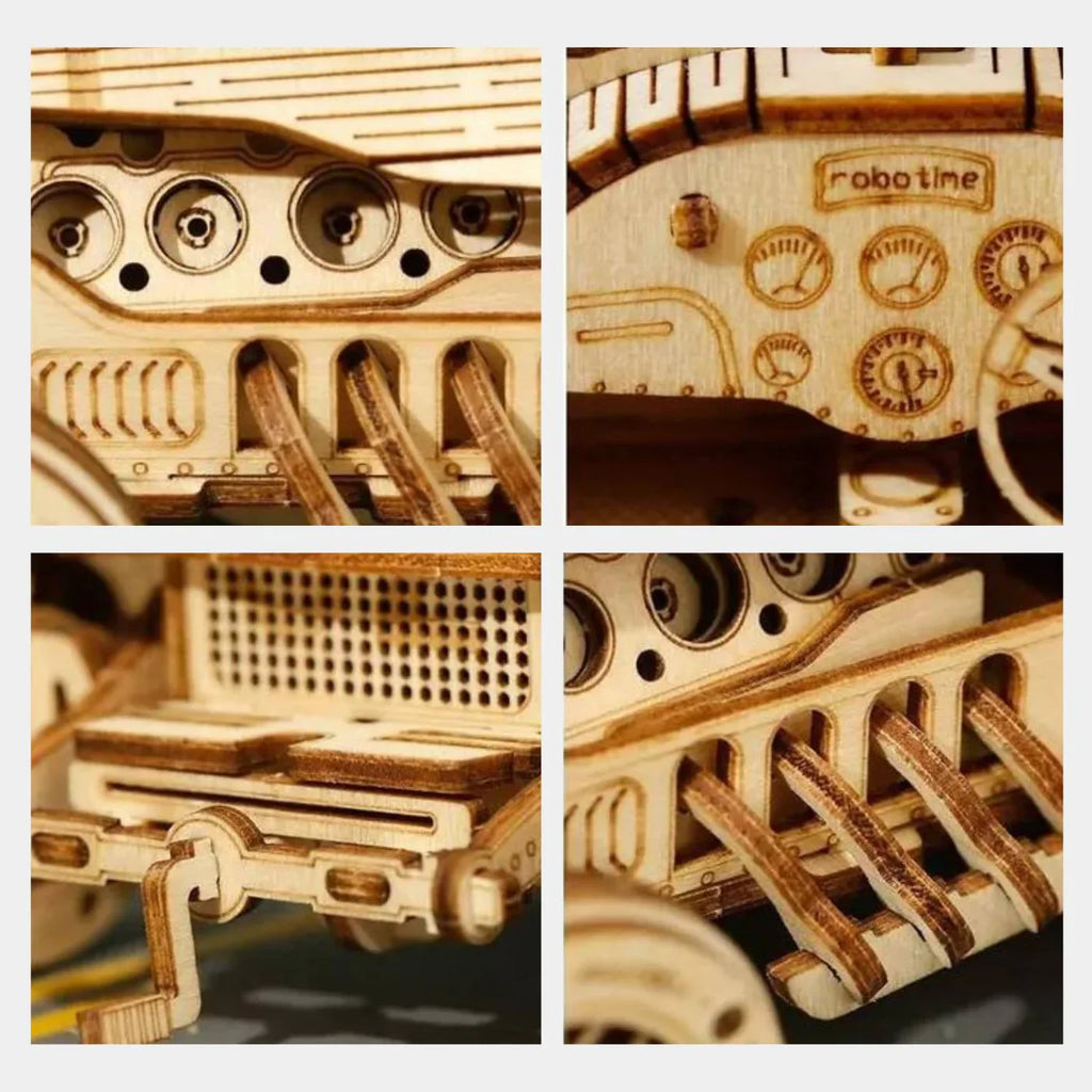 RetroRacer - Kit de construcción de coche de Gran Premio de madera