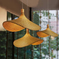 EcoBamboo - Lámpara Colgante de Mimbre de Bambú