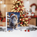 Calendario de Adviento Vintage para Amantes de los Gatos en Navidad